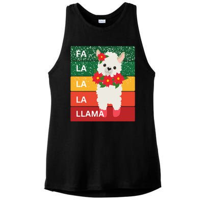 Fa La La Lama Alpaca Ladies PosiCharge Tri-Blend Wicking Tank