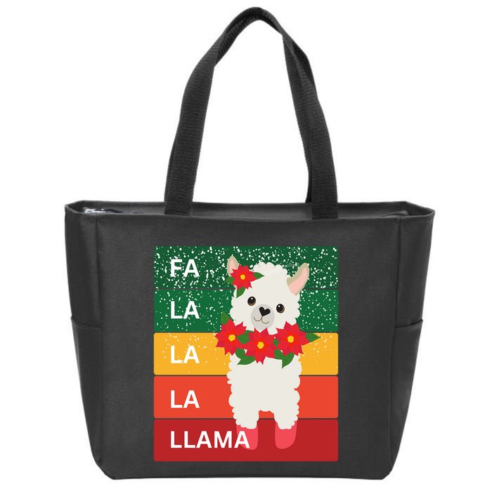 Fa La La Lama Alpaca Zip Tote Bag