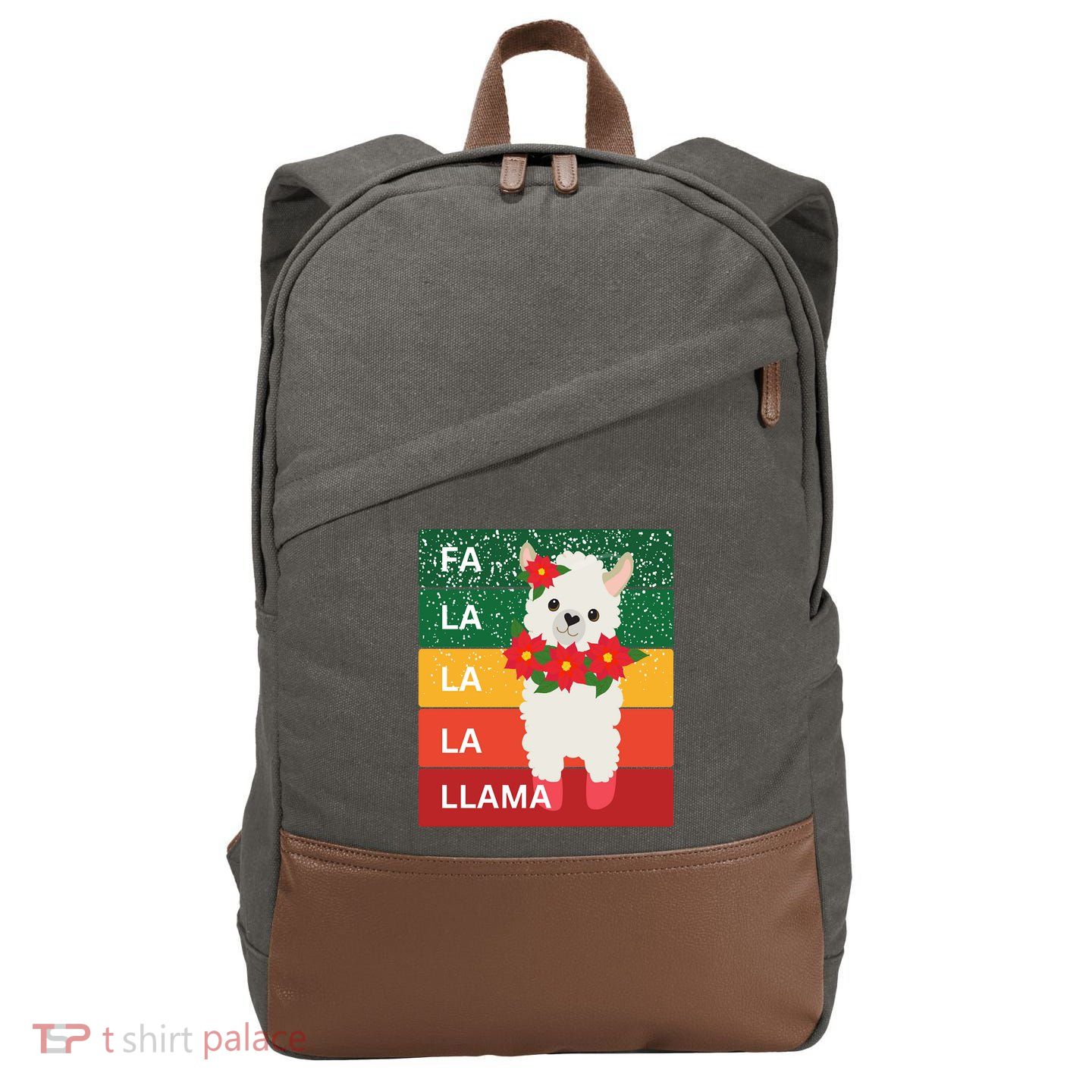 Fa La La Lama Alpaca Cotton Canvas Backpack
