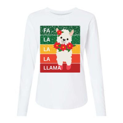 Fa La La Lama Alpaca Womens Cotton Relaxed Long Sleeve T-Shirt