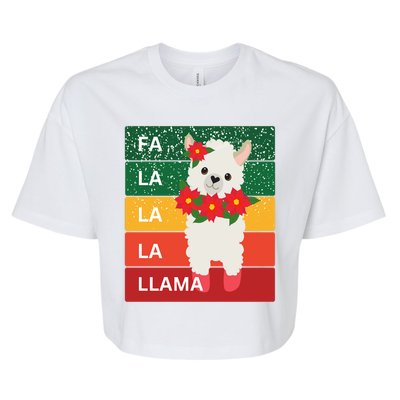 Fa La La Lama Alpaca Bella+Canvas Jersey Crop Tee