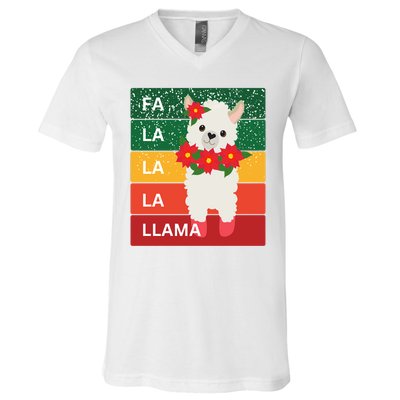 Fa La La Lama Alpaca V-Neck T-Shirt