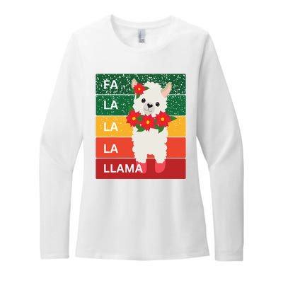 Fa La La Lama Alpaca Womens CVC Long Sleeve Shirt