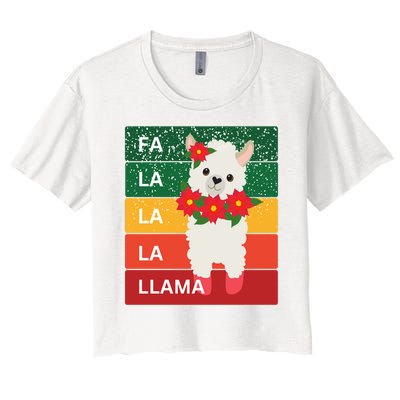 Fa La La Lama Alpaca Women's Crop Top Tee