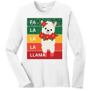 Fa La La Lama Alpaca Ladies Long Sleeve Shirt