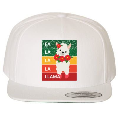 Fa La La Lama Alpaca Wool Snapback Cap