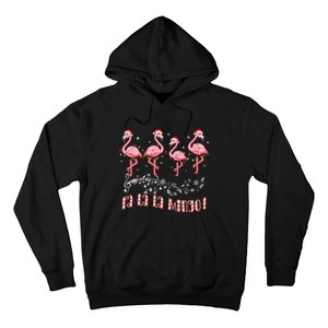 Fa La La MINGO Flamingo Christmas Candy Cane Flamingoes Hoodie