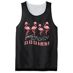 Fa La La MINGO Flamingo Christmas Candy Cane Flamingoes Mesh Reversible Basketball Jersey Tank