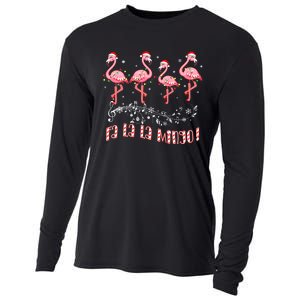 Fa La La MINGO Flamingo Christmas Candy Cane Flamingoes Cooling Performance Long Sleeve Crew