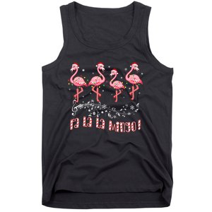 Fa La La MINGO Flamingo Christmas Candy Cane Flamingoes Tank Top