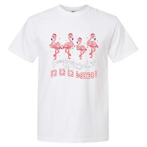 Fa La La MINGO Flamingo Christmas Candy Cane Flamingoes Garment-Dyed Heavyweight T-Shirt