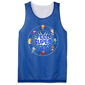 Funny Lunch Lady School Cafeteria Worker I Feed Superheroes Gift Mesh Reversible Basketball Jersey Tank