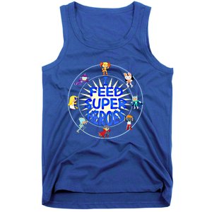 Funny Lunch Lady School Cafeteria Worker I Feed Superheroes Gift Tank Top