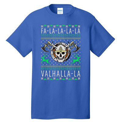 Fa La La La Valhalla La Viking God Ugly Christmas Tall T-Shirt