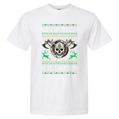 Fa La La La Valhalla La Viking God Ugly Christmas Garment-Dyed Heavyweight T-Shirt