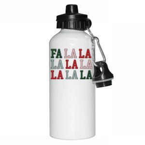 Fa La La La Mingo Flamingo Santa Pink Ugly Christmas Gift Aluminum Water Bottle