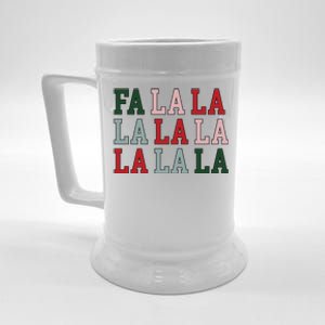 Fa La La La Mingo Flamingo Santa Pink Ugly Christmas Gift Beer Stein