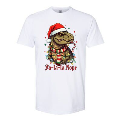 Fa La La La Nope Dinosaur Christmas Funny Holiday Softstyle CVC T-Shirt