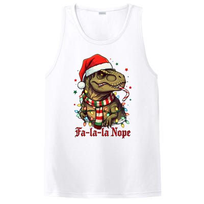 Fa La La La Nope Dinosaur Christmas Funny Holiday PosiCharge Competitor Tank