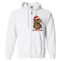 Fa La La La Nope Dinosaur Christmas Funny Holiday Full Zip Hoodie