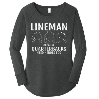 Football Lineman & Linemen Offensive Position Team Women's Perfect Tri Tunic Long Sleeve Shirt