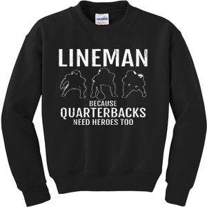 Football Lineman & Linemen Offensive Position Team Kids Sweatshirt