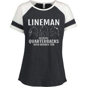 Football Lineman & Linemen Offensive Position Team Enza Ladies Jersey Colorblock Tee