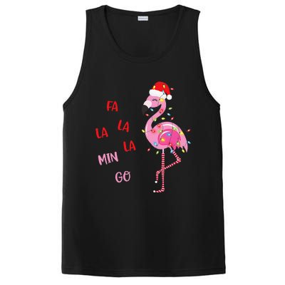 Fa La La Mingo Christmas Flamingo Tree Lights Santa Flamingo PosiCharge Competitor Tank