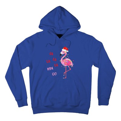 Fa La La Mingo Christmas Flamingo Tree Lights Santa Flamingo Hoodie