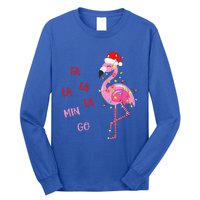 Fa La La Mingo Christmas Flamingo Tree Lights Santa Flamingo Long Sleeve Shirt