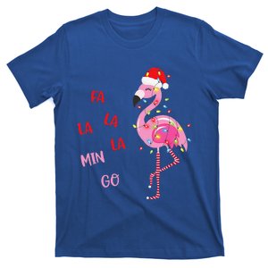 Fa La La Mingo Christmas Flamingo Tree Lights Santa Flamingo T-Shirt