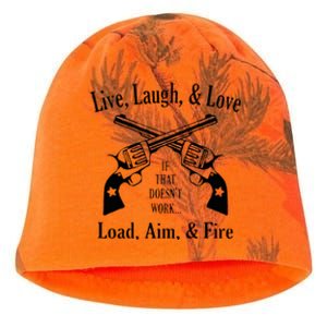 Funny live laugh love  Doesn't work  load aim fire  Kati - Camo Knit Beanie