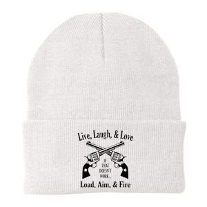 Funny live laugh love  Doesn't work  load aim fire  Knit Cap Winter Beanie