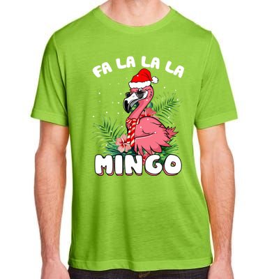 Fa La La La Mingo Santa Flamingos For Christmas Meaningful Gift Adult ChromaSoft Performance T-Shirt