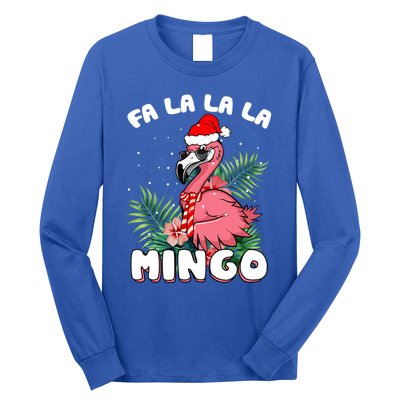 Fa La La La Mingo Santa Flamingos For Christmas Meaningful Gift Long Sleeve Shirt