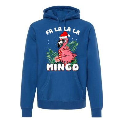 Fa La La La Mingo Santa Flamingos For Christmas Meaningful Gift Premium Hoodie