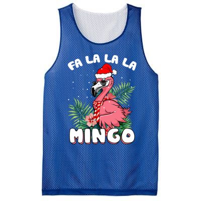 Fa La La La Mingo Santa Flamingos For Christmas Meaningful Gift Mesh Reversible Basketball Jersey Tank