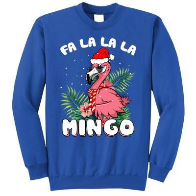 Fa La La La Mingo Santa Flamingos For Christmas Meaningful Gift Tall Sweatshirt