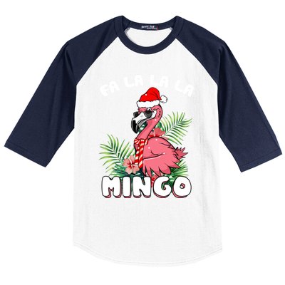 Fa La La La Mingo Santa Flamingos For Christmas Meaningful Gift Baseball Sleeve Shirt