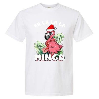 Fa La La La Mingo Santa Flamingos For Christmas Meaningful Gift Garment-Dyed Heavyweight T-Shirt