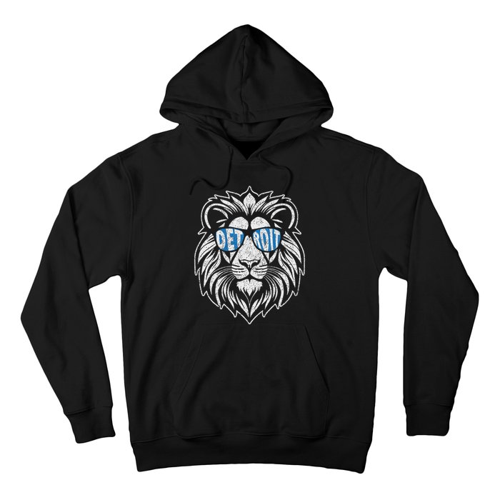 Funny Lion Lovers Wearing Glasses Retro Vintage Style Hoodie