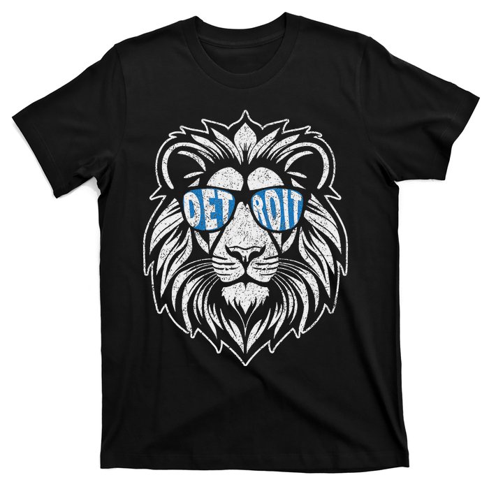 Funny Lion Lovers Wearing Glasses Retro Vintage Style T-Shirt