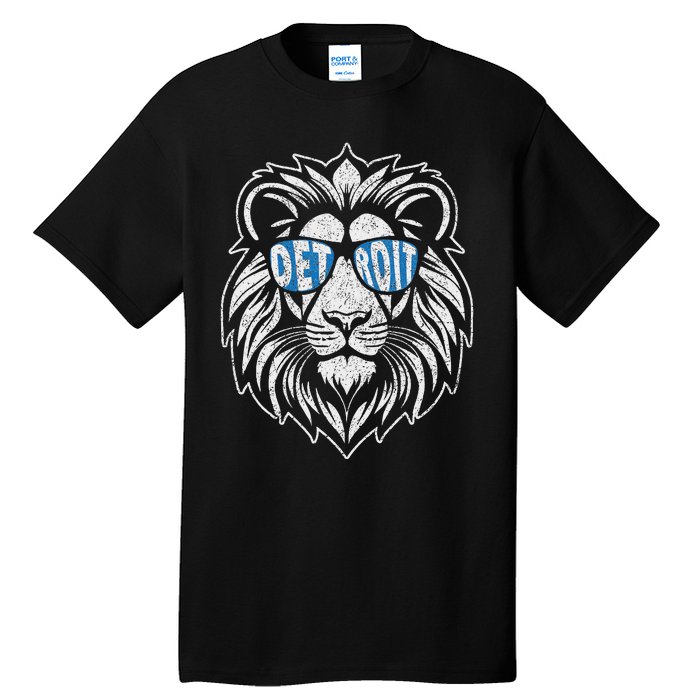 Funny Lion Lovers Wearing Glasses Retro Vintage Style Tall T-Shirt