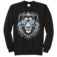 Funny Lion Lovers Wearing Glasses Retro Vintage Style Tall Sweatshirt