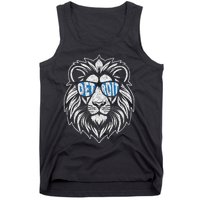 Funny Lion Lovers Wearing Glasses Retro Vintage Style Tank Top