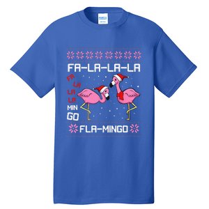 Fa La La Mingo Christmas Pajama Cute Flamingo Ugly XMas Tall T-Shirt