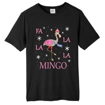 Fa La La La Mingo Xmas Holiday Santa Flamingo Christmas Gift Tall Fusion ChromaSoft Performance T-Shirt