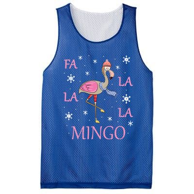 Fa La La La Mingo Xmas Holiday Santa Flamingo Christmas Gift Mesh Reversible Basketball Jersey Tank