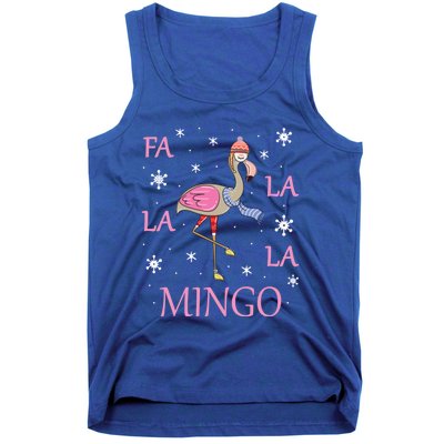 Fa La La La Mingo Xmas Holiday Santa Flamingo Christmas Gift Tank Top