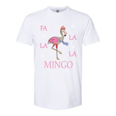 Fa La La La Mingo Xmas Holiday Santa Flamingo Christmas Gift Softstyle CVC T-Shirt